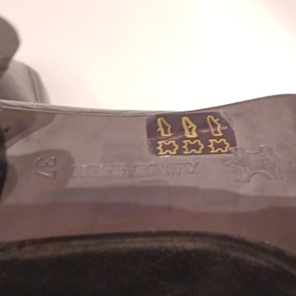 All leather crinkly black heels - Picture 6 of 8